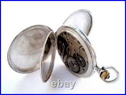Pocket Watch ZENITH Hunter Grand Prix Paris Case Silver 53mm Circa 1905 Working