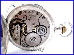 Pocket Watch ZENITH Hunter Grand Prix Paris Case Silver 53mm Circa 1905 Working