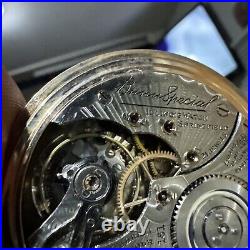 Pocket watch Illinois 21 Jewel bunn special case model 28, 161 movement runs and