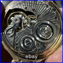 Pocket watch Illinois 21 Jewel bunn special case model 28, 161 movement runs and