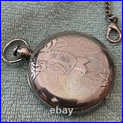 Pre-Civil War Waltham Pocket Watch Solid Silver Case. Dates To 1861 PS Bartlet