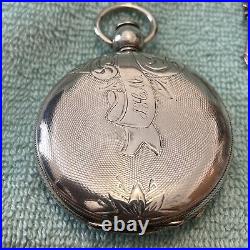 Pre-Civil War Waltham Pocket Watch Solid Silver Case. Dates To 1861 PS Bartlet