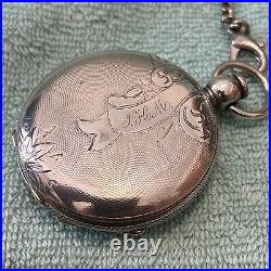 Pre-Civil War Waltham Pocket Watch Solid Silver Case. Dates To 1861 PS Bartlet