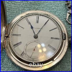 Pre-Civil War Waltham Pocket Watch Solid Silver Case. Dates To 1861 PS Bartlet