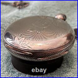 Pre-Civil War Waltham Pocket Watch Solid Silver Case. Dates To 1861 PS Bartlet