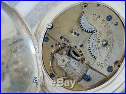 Qb5 Massive 4 Oz Coin Silver Hunting Pocket Watch Case CIVIL War Brooklyn Nice