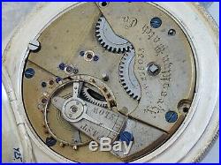 Qb5 Massive 4 Oz Coin Silver Hunting Pocket Watch Case CIVIL War Brooklyn Nice