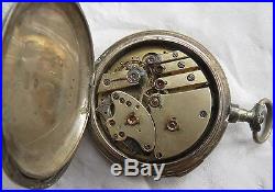 Quarter Repeater Pocket Watch Open Face Silver Case 56,5 mm. In diameter