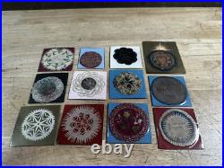 RARE Antique Lot Of 12 Personalized Decorative Pocket Watch Case Papers