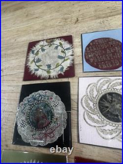 RARE Antique Lot Of 12 Personalized Decorative Pocket Watch Case Papers