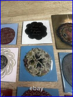 RARE Antique Lot Of 12 Personalized Decorative Pocket Watch Case Papers