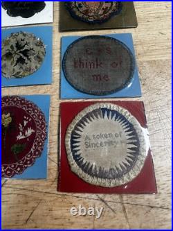 RARE Antique Lot Of 12 Personalized Decorative Pocket Watch Case Papers