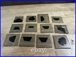 RARE Antique Lot Of 12 Personalized Decorative Pocket Watch Case Papers