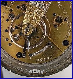 RARE Orig 1863 Civil War Key Wind Waltham Coin Silver Hunting Case Pocket Watch