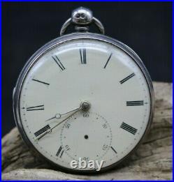 RARE TAYLOR & Co. LIVERPOOL POCKET WATCH STERLING SILVER CASE 5572 (O3R2)