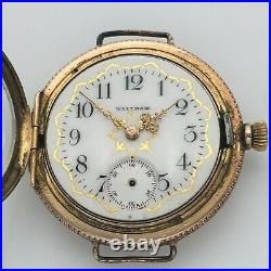 REPAIR 1901 Waltham Seaside Conversion Watch 0s 7j Multicolor 14k GF Case