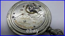 ROCKFORD 21j Railroad Pocket watch. Train Etched Case