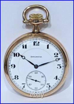 Railroad Grade? 21 Jewel? Burlington Watch Co. Gold Filled Pocket Watch Runs