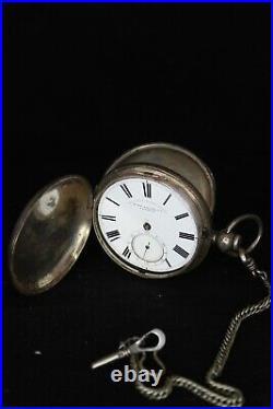 Railway Time Keeper John Bealley London Silver Case Pocket Watch Sterling case