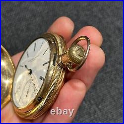 Rare 1882 Rockford Watch Co. Illinois Working Pocket Watch Hunter Case