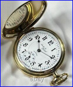 Rare 1921 Illinois Santa Fe Special l6s 21j Mod 6 RG Pocket Watch GF Hunter Case