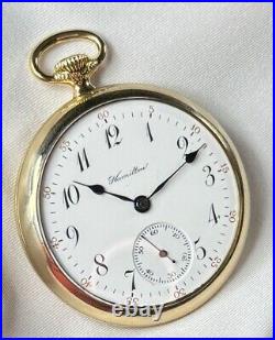 Rare 1929 Hamilton Grade 974 Special Mod 2 16s 17j Pocket Watch Fahy 10K GF Case