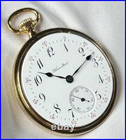 Rare 1929 Hamilton Grade 974 Special Mod 2 16s 17j Pocket Watch Fahy 10K GF Case