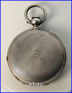 Rare 56.5mm 18's Coin Silver Hunting Case Paul Breton Pocket Watch K/W No Movt