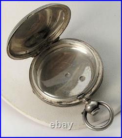 Rare 56.5mm 18's Coin Silver Hunting Case Paul Breton Pocket Watch K/W No Movt
