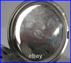 Rare 56.5mm 18's Coin Silver Hunting Case Paul Breton Pocket Watch K/W No Movt