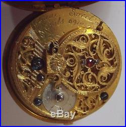 Rare Amazing Original Gold, Diamond, Enamel Picture Verge Fusee P/ Case Watch