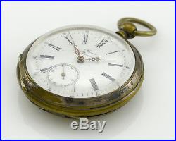 Rare Antique Facon Breguet Swiss 15j Key Wind / Set Pocket Watch Open Case