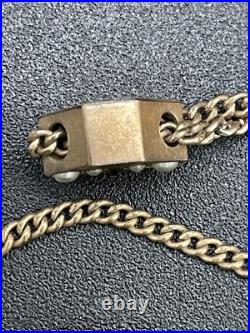 Rare Antique Wadsworth Referee Case Combine Watch Co Swiss Watch With Chain