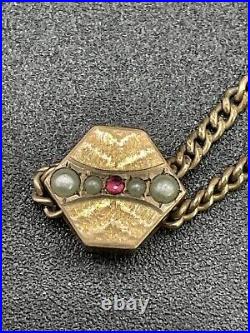 Rare Antique Wadsworth Referee Case Combine Watch Co Swiss Watch With Chain