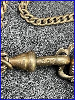 Rare Antique Wadsworth Referee Case Combine Watch Co Swiss Watch With Chain