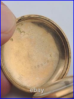 Rare Antique Waltham 12s Pocket Watch 7J Gold Filled 25yr Case C1910 Running