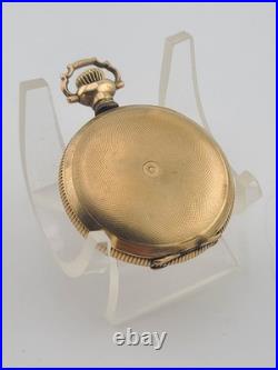 Rare Antique Waltham 12s Pocket Watch 7J Gold Filled 25yr Case C1910 Running