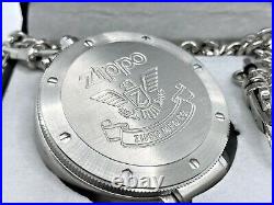 Rare Auth ZIPPO Limited Edition Mechanical Automatic Chain Pocket Watch w Case