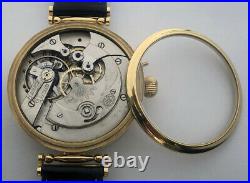 Rare BIG Marriage Swiss Wristwatch Georges Favre Jacot Locle BILLODES Gilt Case