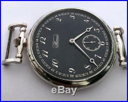 Rare Big Swiss ANTIQUE Wristwatch REVUE Silver case