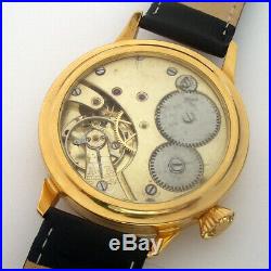 Rare Big Swiss Watch T. Moser Gilt Case with Enamel Dial