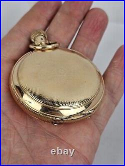 Rare Elgin Grade 348 21 J RR Pocket Watch Gold Filled Hunter Case Working