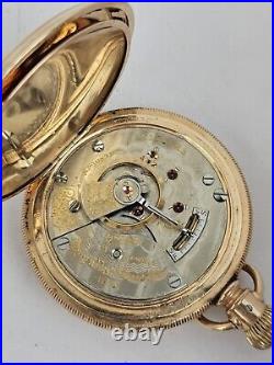 Rare Elgin Grade 348 21 J RR Pocket Watch Gold Filled Hunter Case Working