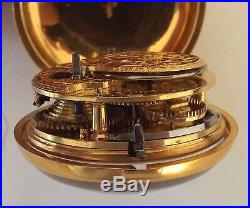 Rare Mint Gilt Repousse Case And Chatelaine+ Bits Verge Fusee P/watch Working