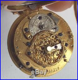 Rare Mint Gold Enamel Back With Diamonds Verge Fusee P/case Repeater Watch Ring