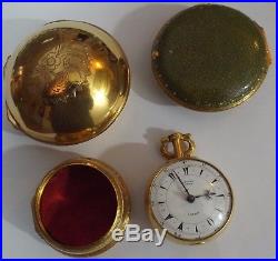 Rare Mint Large 4 Case Turkish Market Edward Prior Watch Verge Fusee Working