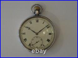 Rare Sterling Silver Cased, Rolex Pocket Watch, Good Condition & Working