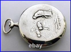 Rare Swiss ANTIQUE Silver (0.900) CASE Pocket watch OMEGA wheat harvest
