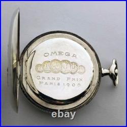 Rare Swiss ANTIQUE Silver (0.900) CASE Pocket watch OMEGA wheat harvest