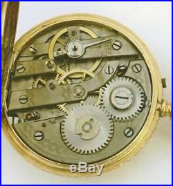 Rare Tobias Genève 14K gold enamel hunter case pocket watch for Imperial Russia